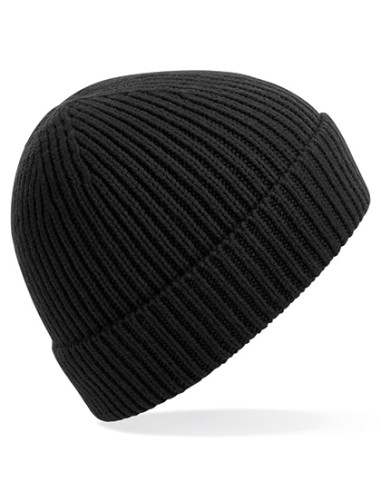 BEE-B380-Engineered Knit Ribbed Beanie